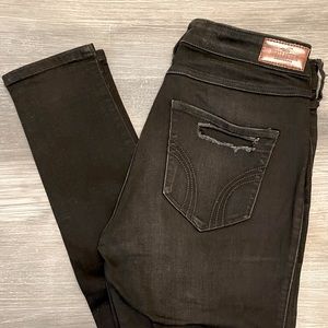 Hollister High Rise Super Skinny Ripped Jeans
